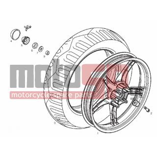 Derbi - BOULEVARD 125CC 4T E3 2012 - Πλαίσιο - rear wheel