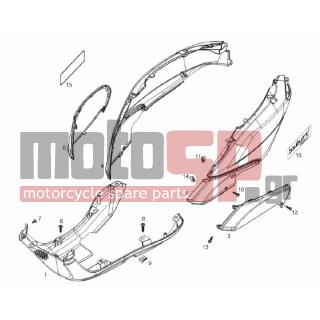 Derbi - BOULEVARD 125CC 4T E3 2012 - Body Parts - Side skirts - Spoiler - 621991000C - ΚΑΠΑΚΙ ΠΛ ΔΕ FLY (NERO OPACO 80)