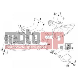 Derbi - BOULEVARD 150 4T E3 2010 - Electrical - Taillights - Direction - 267115 - ΒΙΔΑ M4X16
