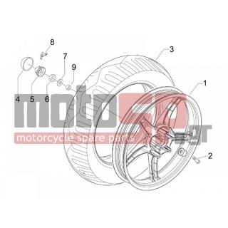 Derbi - BOULEVARD 150 4T E3 2010 - Frame - rear - 601462 - Ελαστικό (Pirelli) 120/70 R12
