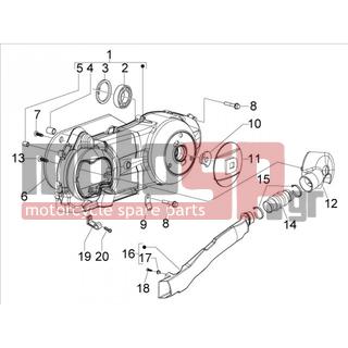 Derbi - BOULEVARD 150 4T E3 2010 - Engine/Transmission - Crankcase cover - Cooling crankcase - 622267 - ΣΩΛΗΝΑΣ ΑΕΡΑΓΩΓΟΥ FLY 50 4T/125/150