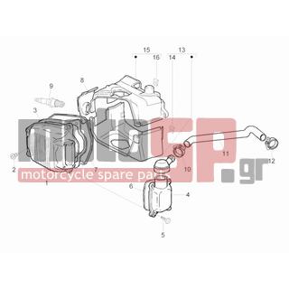 Derbi - BOULEVARD 150 4T E3 2010 - Body Parts - cup lid - 843443 - Cuffia lato aspirazione