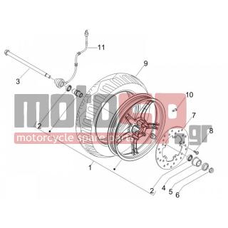 Derbi - BOULEVARD 150 4T E3 2010 - Πλαίσιο - Front wheel - 601462 - Ελαστικό (Pirelli) 120/70 R12