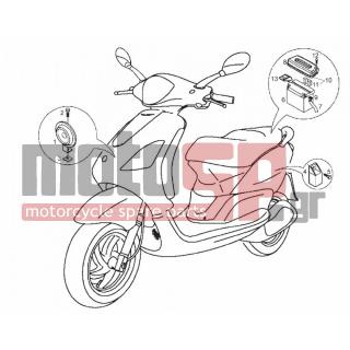 Derbi - BOULEVARD 50CC 2T E2 2012 - Electrical - electronic systems - 623511 - ΚΑΠΑΚΙ ΜΠΑΤΑΡΙΑΣ FLY 50 2T