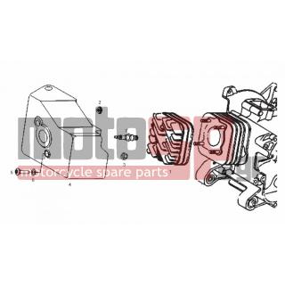Derbi - BOULEVARD 50CC 2T E2 2013 - Engine/Transmission - COVER cylinder head