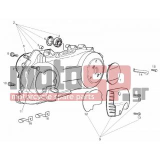 Derbi - GP1 125CC  LOW SEAT E3 2007 - Exhaust - manifold - 845395 - ΔΙΑΦΡΑΓΜΑ ΑΕΡΟΣ FLY 125/150 4T