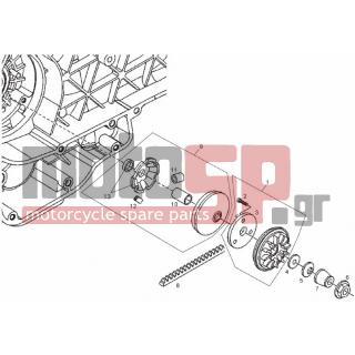 Derbi - GP1 125CC E2 2006 - Engine/Transmission - Complete secondary pulley - 841213 - ΙΜΑΝΤΑΣ ΚΙΝΗΣ SCOOTER 125150 4T
