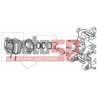Derbi - GP1 50CC RACE E2 2005 - Engine/Transmission - Cylinder - Piston - 827854 - ΕΛΑΤΗΡΙΟ ΠΙΣΤ R2 SC 50CC 2T 40,10x1,5