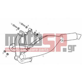 Derbi - GP1 50CC RACE E2 2006 - Engine/Transmission - outlet pipe - 3084521 - ***00003084521