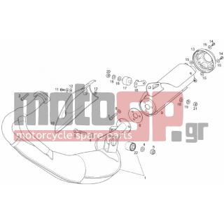Derbi - GPR 50CC 2T E2 2009 - Engine/Transmission - outlet pipe - 4615 - Βίδα TCEI 6x16