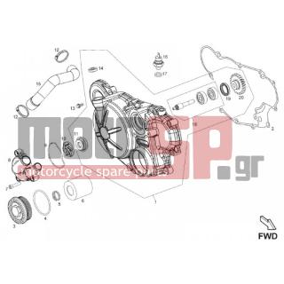 Derbi - MULHACEN 125 4T E3 2010 - Engine/Transmission - CLUTCH COVER - 871557 - Τσιμούχα