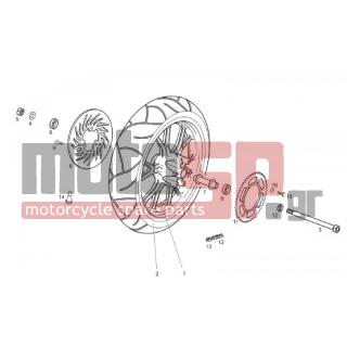 Derbi - MULHACEN 125 4T E3 2010 - Frame - rear wheel - 865033 - ΓΡΑΝΑΖΙ ΠΙΣΩ ΤΡΟΧΟΥ DERBI MUL125 Ζ=49