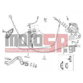 Derbi - MULHACEN 125 4T E3 2010 - Brakes - rear brake - 00H01500741 - ΡΟΔΕΛΑ