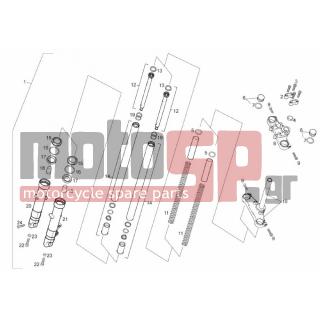 Derbi - MULHACEN 125CC 4T E3 2009 - Suspension - FRONT FORK - 863162 - Ροδέλα