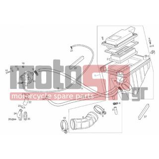 Derbi - MULHACEN 125CC 4T E3 2009 - Engine/Transmission - filter box - 862923 - Σφιχτήρας