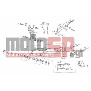 Derbi - MULHACEN 125CC 4T E3 2009 - Suspension - Rear fork - Shock Absorbers - 92061214 - Βίδα 6M100X12