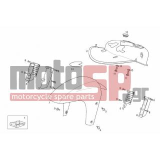 Derbi - RAMBLA 125cc-250cc E3 2009 - Body Parts - FRONT feather - AP8152302 - ΒΙΔΑ M5X12