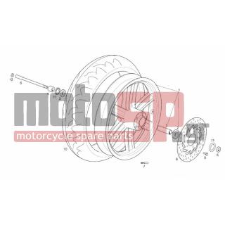 Derbi - RAMBLA 125cc-250cc E3 2009 - Frame - FRONT wheel - AP8121195 - ΑΞΟΝΑΣ ΕΜΠ.ΤΡΟΧΟΥ SPORT CITY 125-250