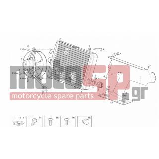 Derbi - RAMBLA 125cc-250cc E3 2008 - Κινητήρας/Κιβώτιο Ταχυτήτων - RADIATOR - AP8150270 - ΒΙΔΑ M4
