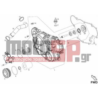 Derbi - SENDA DRD 125 MOTARD 2013 - Engine/Transmission - COVER clutch - 872626 - Καπάκι φίλτρου λαδιού