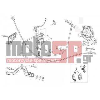 Derbi - SENDA DRD 125 MOTARD 2013 - Φρένα - rear brake - B045007 - Δαγκάνα φρένου πίσω