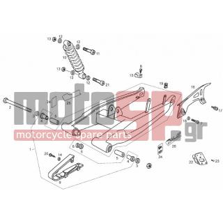 Derbi - SENDA R X-RACE E2 2007 - Suspension - Rear fork - Shock Absorbers - 11041300 - Βίδα 4,8X13