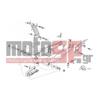 Derbi - SENDA R X-RACE 50 2T E2 2010 - Suspension - Rear fork - Shock Absorbers - 23112000 - Παξιμάδι 12MX175