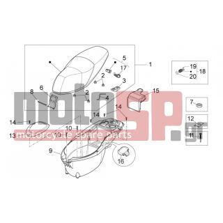 Derbi - VARIANT SPORT 125 4T E3 2012 - Body Parts - Body Central III - 852990 - ΚΑΠΑΚΙ ΜΠΑΤΑΡΙΑΣ TYPH MY10-SP CITY ONE