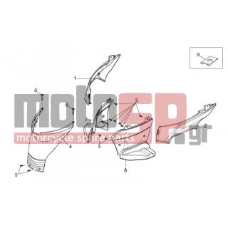 Derbi - VARIANT SPORT 125 4T E3 2012 - Body Parts - Body Central IV - 85645000XH1 - ΜΑΡΣΠΙΕ ΠΙΣΩ ΔΕ SPORT CITY ONE 50-125 10