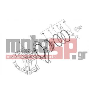 Derbi - VARIANT SPORT 125 4T E3 2012 - Κινητήρας/Κιβώτιο Ταχυτήτων - Cylinder - 8319740001 - ΠΙΣΤΟΝΙ STD SCOOTER 125 4T E2 CAT.1 ΜΑΝΤ