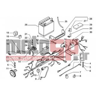 Gilera - COGUAR < 2005 - Ηλεκτρικά - Electrical systems and battery - 9674175 - Έλασμα