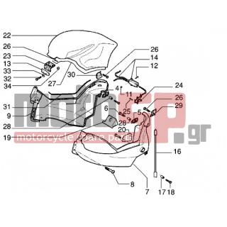 Gilera - DNA 180 < 2005 - Body Parts - helmet Case - 8375 - Βίδα M6x14