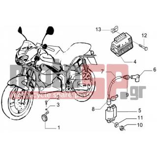 Gilera - DNA 2005 - Electrical - Electrical devices - 825186 - ΠΙΠΑ ΜΠΟΥΖΙ CO1C34 NRG MC3
