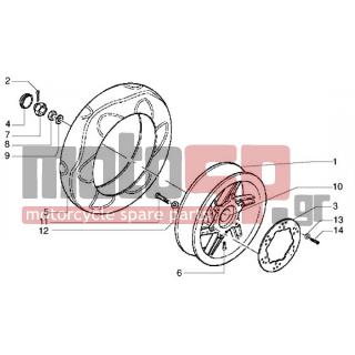 Gilera - DNA 50 < 2005 - Frame - rear wheel - 564755000 - Τροχός