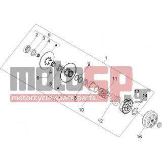 Gilera - DNA 50 2006 - Engine/Transmission - drifting pulley - 289933 - ΚΑΜΠΑΝΑ ΑΜΠΡ SCOOTER 50-100 2T