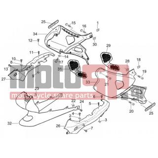 Gilera - DNA 50 2006 - Body Parts - Side skirts - Spoiler - 259348 - ΒΙΔΑ M 6X18 mm ΜΕ ΑΠΟΣΤΑΤΗ