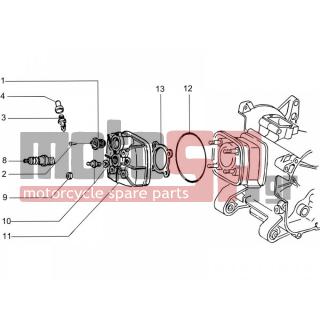 Gilera - DNA 50 2006 - Engine/Transmission - Group head - valves - 484124 - ΜΠΟΥΖΙ