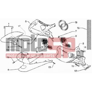 Gilera - DNA GP EXPERIENCE < 2005 - Body Parts - SIDE - 259348 - ΒΙΔΑ M 6X18 mm ΜΕ ΑΠΟΣΤΑΤΗ