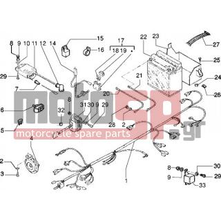 Gilera - EAGLET AUTOMATIC < 2005 - Electrical - Battery-electric devices - 942577 - ΒΑΣΗ ΜΠΑΤΑΡΙΑΣ RK 50
