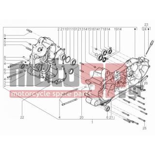 Gilera - FUOCO 500 4T-4V IE E3 LT 2014 - Engine/Transmission - OIL PAN - 834911 - ΛΑΜΑΚΙ