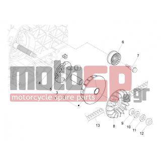 Gilera - FUOCO 500 4T-4V IE E3 LT 2014 - Engine/Transmission - driving pulley - 832697 - ΔΙΣΚΟΣ-ΓΡΑΝΑΖΙ ΒΑΡ SCOOTER 500 CC 4Τ