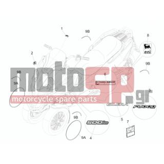 Gilera - FUOCO 500 4T-4V IE E3 LT 2014 - Body Parts - Signs and stickers - 895839 - ΑΥΤ/ΤΟ 