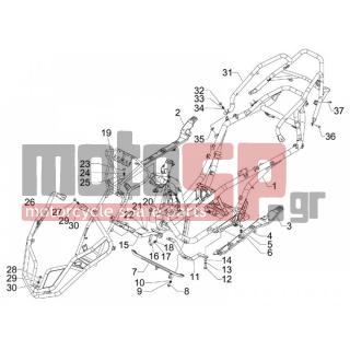 Gilera - FUOCO 500 4T-4V IE E3 LT 2014 - Frame - Frame / chassis - 259348 - ΒΙΔΑ M 6X18 mm ΜΕ ΑΠΟΣΤΑΤΗ
