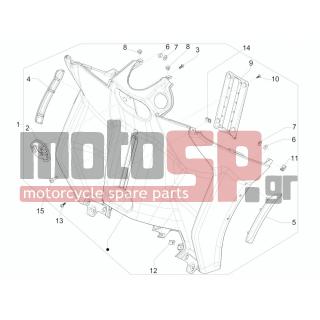 Gilera - FUOCO 500 4T-4V IE E3 LT 2014 - Body Parts - Storage Front - Extension mask - 575249 - ΒΙΔΑ M6x22 ΜΕ ΑΠΟΣΤΑΤΗ