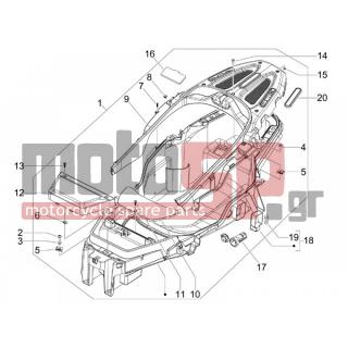 Gilera - FUOCO 500 E3 2011 - Body Parts - bucket seat - 624995 - ΒΙΔΑ