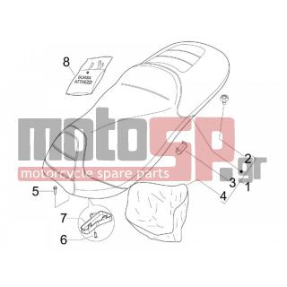 Gilera - FUOCO 500 E3 2008 - Body Parts - Saddle / Seats - 621498 - ΚΑΛΥΜΜΑ ΣΕΛΑΣ Χ8/BEV-FUOCO-GT200-MP3