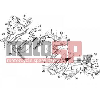 Gilera - GP 800 2008 - Body Parts - Central fairing - Sill - GU32443210 - ΛΑΣΤΙΧΟ ΜΑΡΣΠΙΕ ΔΕ MG BREVA-GP800