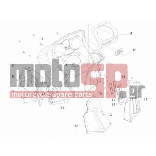 Gilera - GP 800 2007 - Body Parts - Storage Front - Extension mask - 65314400ET - ΚΑΠΑΚΙ ΚΕΝΤΡ ΔΙΑΚΟΠΤΗ GP800