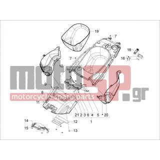 Gilera - GP 800 2009 - Body Parts - bucket seat - 230359 - ΡΟΔΕΛΛΑ