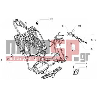 Gilera - ICE < 2005 - Electrical - Cable group switches horn - CM071804 - ΚΛΑΚΣΟΝ BEV 200400 E3-TOURER-MIC 12V